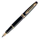 Waterman Expert Fountain Pen - Black Gold Trim