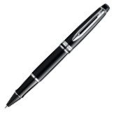 Waterman Expert Rollerball Pen - Black Chrome Trim