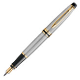 Waterman Expert Fountain Pen - Stainless Steel Gold Trim