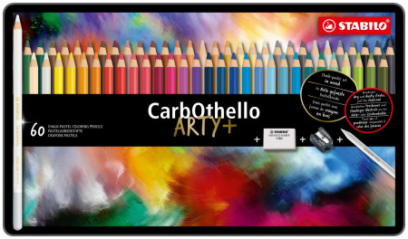 STABILO Carbothello Colouring Pencils - ARTY- Assorted Colours (Tin of 60)