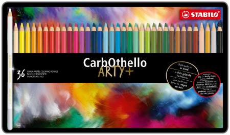 STABILO Carbothello Colouring Pencils - ARTY - Assorted Colours (Tin of 36)