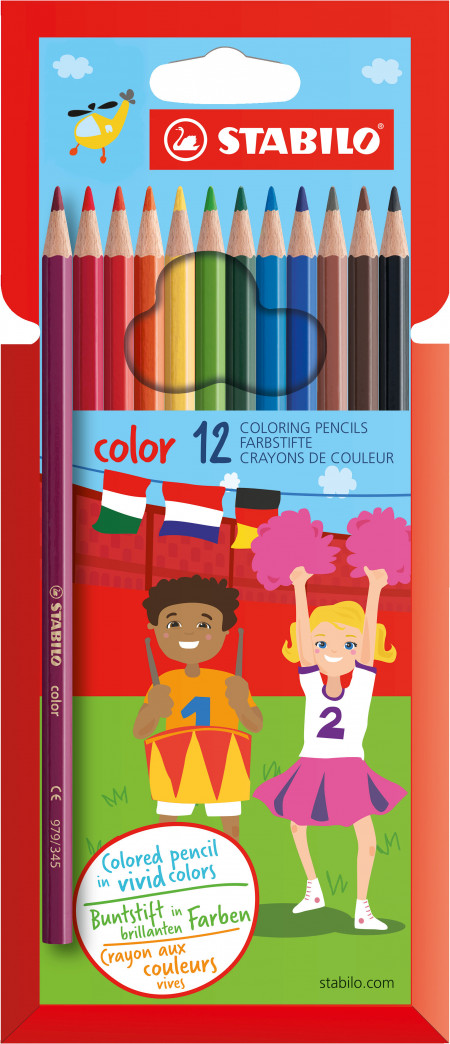 STABILO color Colouring Pencil - Wallet of 12 - Assorted Colours