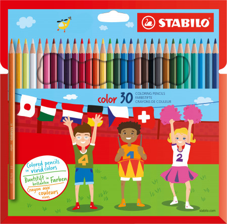 STABILO color Colouring Pencil - Wallet of 30 - Assorted Colours