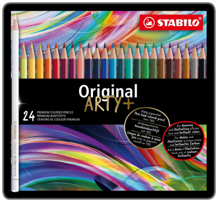 STABILO Original Colouring Pencils - ARTY- Assorted Colours (Tin of 24)