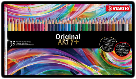 STABILO Original Colouring Pencils - ARTY - Assorted Colours (Tin of 38)