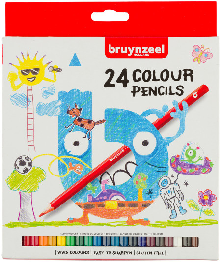 Bruynzeel Kids Colouring Pencils - Assorted Colours (Pack of 24)