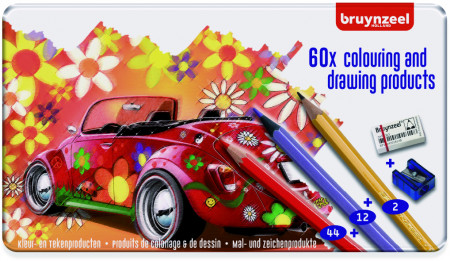 Bruynzeel Colouring Pencils - Beetle Set (Tin of 60)