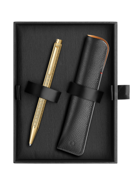 Caran d'Ache Ecridor Ballpoint Pen & Leather Case Set - Lights