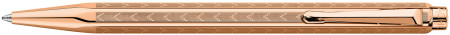 Caran d'Ache Ecridor Ballpoint Pen - 'Chevron' Rose-Gilded