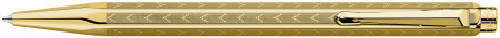 Caran d'Ache Ecridor Ballpoint Pen - 'Chevron' Gilded