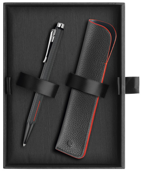 Caran d'Ache Ecridor Ballpoint Pen & Leather Case Set - Racing