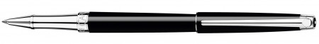 Caran d'Ache Léman Slim Rollerball Pen - Ebony Black Lacquer Rhodium Trim