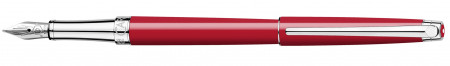 Caran d'Ache Léman Slim Fountain Pen - Scarlet Red Lacquer Rhodium Trim