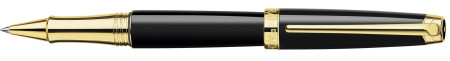 Caran d'Ache Léman Rollerball Pen - Ebony Black Lacquer Gold Trim