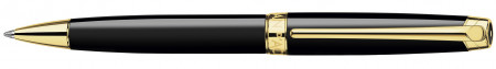 Caran d'Ache Léman Ballpoint Pen - Ebony Black Lacquer Gold Trim