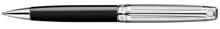 Caran d'Ache Léman Ballpoint Pen - Bi-Colour Black Lacquer Rhodium Trim