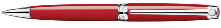 Caran d'Ache Léman Ballpoint Pen - Scarlet Red Lacquer Rhodium Trim