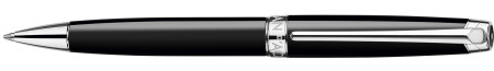 Caran d'Ache Léman Ballpoint Pen - Ebony Black Lacquer Rhodium Trim