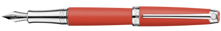 Caran d'Ache Léman Fountain Pen - Matte Coral Lacquer Rhodium Trim