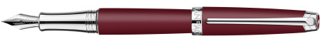 Caran d'Ache Léman Fountain Pen - Bordeaux Matte Lacquer Rhodium Trim