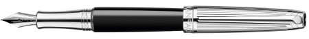 Caran d'Ache Léman Fountain Pen - Bi-Colour Black Lacquer Rhodium Trim