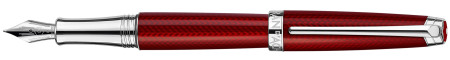 Caran d'Ache Léman Fountain Pen - Rouge Carmin Guilloché