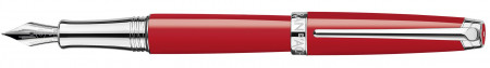 Caran d'Ache Léman Fountain Pen - Scarlet Red Lacquer Rhodium Trim