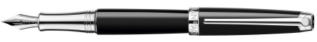 Caran d'Ache Léman Fountain Pen - Ebony Black Lacquer Rhodium Trim