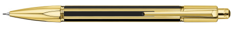 Caran d'Ache Varius China Black Mechanical Pencil - 0.7mm - Gold Plated