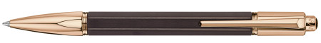 Caran d'Ache Varius Ebony Ballpoint Pen - Rose Gold Plated