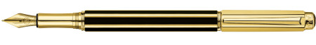 Caran d'Ache Varius China Fountain Pen - Black Gold Plated