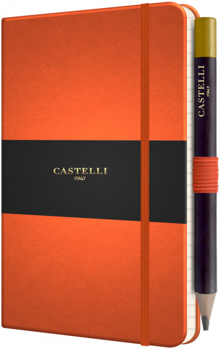 Castelli Tucson Hardback Pocket Notebook - Ruled - Orange