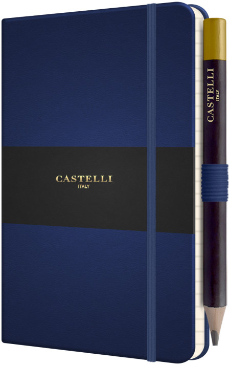 Castelli Tucson Hardback Pocket Notebook - Ruled - Royal Blue