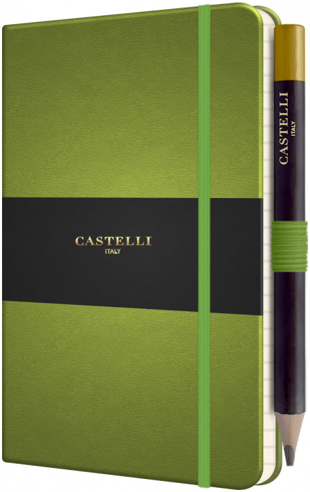 Castelli Tucson Hardback Pocket Notebook - Ruled - Bright Green