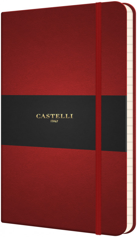 Castelli Flexible Pocket Notebook - Ruled - Red