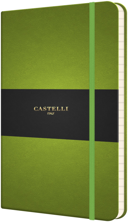 Castelli Flexible Pocket Notebook - Ruled - Bright Green