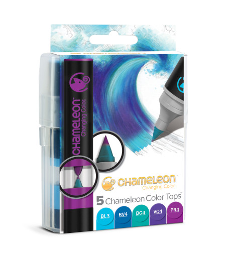 Chameleon Blendable Marker Pens - Blue Tones (Pack of 5)