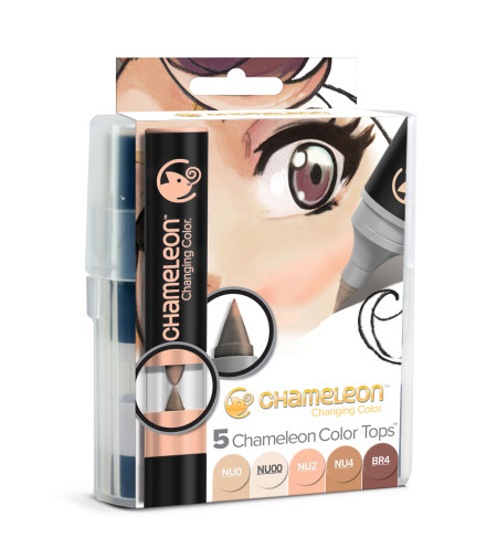 Chameleon Colour Tops - Skin Tones (Pack of 5)