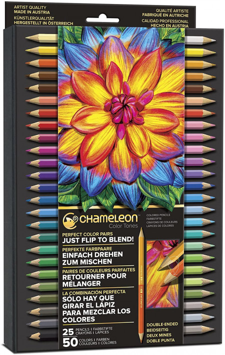 Chameleon Double-Ended Colouring Pencils - Assorted Colours (Pack of 25)