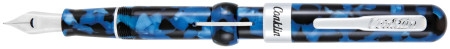 Conklin Mark Twain Crescent Filler Fountain Pen - Vintage Blue Chrome Trim