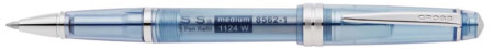 Cross Bailey Light Ballpoint Pen - Translucent Navy-Blue Resin with Bright Chrome Trim