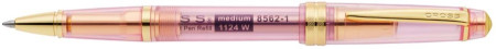 Cross Bailey Light Ballpoint Pen - Translucent Pink Sapphire Resin with Gold Trim