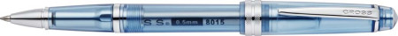 Cross Bailey Light Rollerball Pen - Translucent Navy-Blue Resin with Bright Chrome Trim