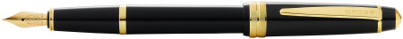 Cross Bailey Light Fountain Pen - Black Resin Gold Plated Trim