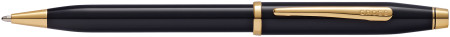 Cross Century II Ballpoint Pen - Black Lacquer Gold Trim