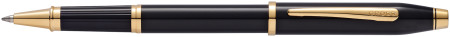 Cross Century II Rollerball Pen - Black Lacquer Gold Trim