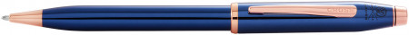Cross Century II Ballpoint Pen - Translucent Blue Rose Gold Trim