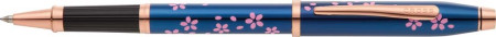 Cross Century II Cherry Blossom Rollerball Pen - Blue Lacquer with Rose Gold Trim