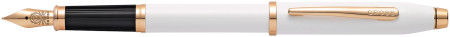 Cross Century II Fountain Pen - Pearlescent White Rose Gold Trim