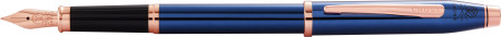 Cross Century II Fountain Pen - Translucent Cobalt Blue Lacquer Rose Gold Trim